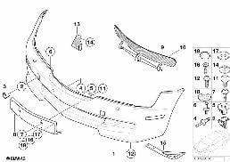 M TRIM, FRONT diagram for BMW Z3 E36 M