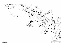 M TRIM, REAR diagram for BMW Z3 E36 M