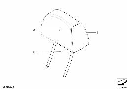 Ind. zagłówek fotela podst. z przodu diagram for BMW 7 Series E65 745i