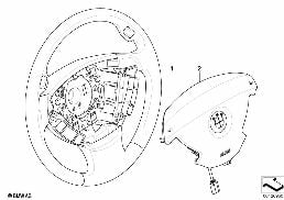 Kier. sport z pod. pow., Smart, wielof. diagram for BMW 7 Series E65 745i