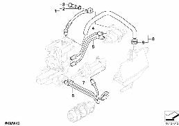 GS5S31BZ(SMG) HYDRAULIC PIPES diagram for BMW 3 Series E46 325i