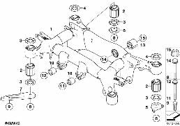 Belka zawieszenia tylnego diagram for BMW 5 Series E60 LCI 550i