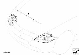 Kit de montage pour projecteurs bi-xenon diagram for BMW Z4 E85 2.5i