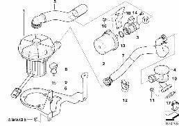 Pom. pow. ukł. red. sub. szkodl. spal. diagram for BMW 5 Series E60 525i