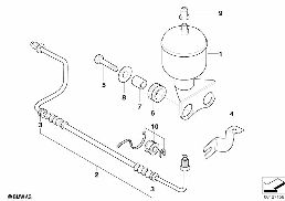Reglage de niveau/reservoir a pression diagram for BMW 7 Series E38 750iLS