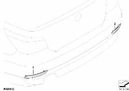REFLECTOR diagram for BMW 5 Series E61 545i