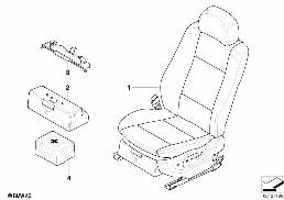 SEAT, FRONT, COMPLETE SEAT diagram for BMW X3 E83 2.5i
