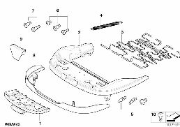 FRONT SEAT FRAME MECH./EL./SINGL.PARTS diagram for BMW X3 E83 2.5i