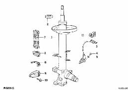 Federbein vorn/Stossdämpfer diagram for BMW 7 Series E32 750iL