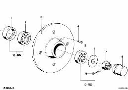 WHEEL BEARING diagram for BMW 3 Series E21 323i
