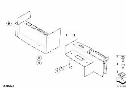 Orta kol dayanağı/Silah-Telsiz tutucusu diagram for BMW 7 Series E67 745LiS