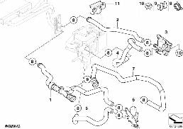 INDEPEND.HEATING WATER VALVES IHKA BASIS diagram for BMW 5 Series E60 530xd
