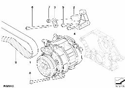 AIR COND.COMPRESSOR-SUPPORTING BRACKET diagram for BMW 6 Series E63 650i