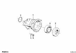 FRONT DIFF., COMPONENTS, ALL-WHEEL diagram for BMW 3 Series E30 325ix