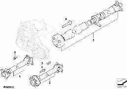 แกนขับ, ระบบขับเคลื่อน 4 ล้อ diagram for BMW 3 Series E46 325xi