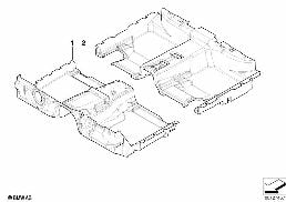 Ind. wykładzina podłogowa diagram for BMW 7 Series E65 745i