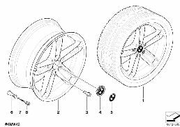 Jante LL BMW raios em estrela 147 diagram for BMW X3 E83 2.0i