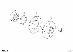 WHEEL BEARING diagram for BMW 3 Series E30 325ix
