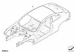 BODY SKELETON diagram for BMW 6 Series E63 650i