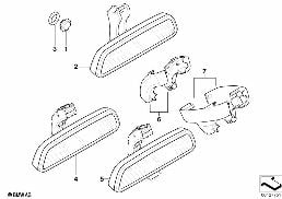 Lusterko wewn. ręczne, ściemniane diagram for BMW X3 E83 LCI 2.0d