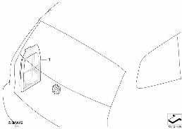 Nachrüstung Gepäckraumnetz links diagram for BMW X3 E83 2.0d
