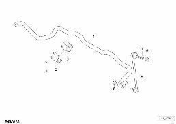 STABILIZER, FRONT diagram for BMW 7 Series E38 735i