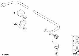 STABILIZER, REAR diagram for BMW 5 Series E61 LCI 520d
