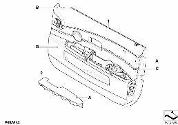 Ind. tapic. drzwi, półskóra, przód diagram for BMW 7 Series E65 745i