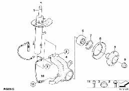 Kol. McPh.przed./łoż. wah./łoż. koła diagram for BMW X3 E83 LCI 3.0d