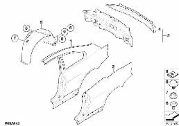 REAR SIDE PANEL diagram for BMW 6 Series E63 650i