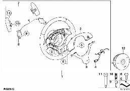 M SPORTS STRNG WHL,AIRBAG, SEQU. TRANSM. diagram for BMW 3 Series E46 M3