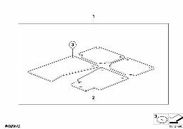 Dywaniki podłogowe Velours diagram for BMW 7 Series E65 745i