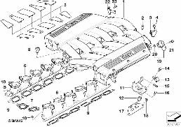Kolektor ssący diagram for BMW 7 Series E66 760Li