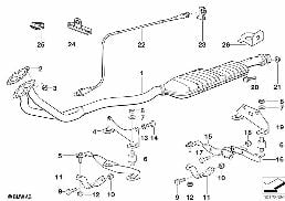 CATALYST/LAMBDA PROBE diagram for BMW 3 Series E36 318i