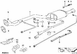 CATALYST/LAMBDA PROBE diagram for BMW 3 Series E36 318is