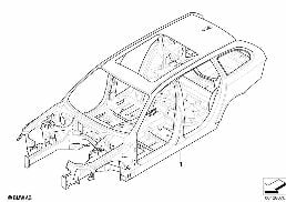 BODY SKELETON diagram for BMW 5 Series E61 530d