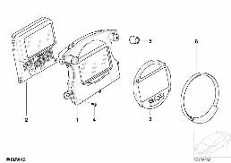 Zestaw wskaźników, nawigacja diagram for BMW MINI R50 Cooper