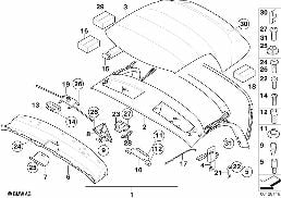 FOLDING TOP diagram for BMW Z4 E85 3.0si