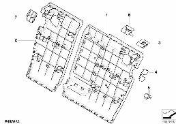 SEAT, REAR, BACKREST TRIM COVERS diagram for BMW X3 E83 2.5i