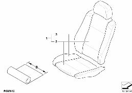 COVER MATERIAL, RUNNING METER diagram for BMW X3 E83 2.5i