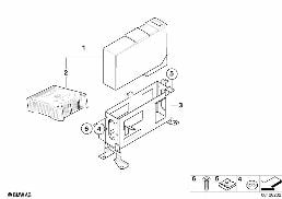 Selector de CDs / suporte diagram for BMW X3 E83 2.0i