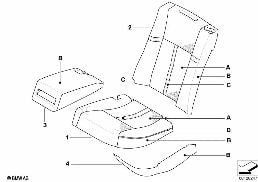 Ind. siedz. komf., tyl., skóra klima, U6 diagram for BMW 7 Series E65 745i