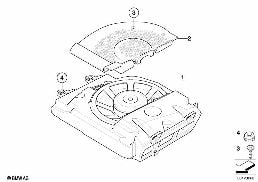 Elem. poj. basu centralnego diagram for BMW 7 Series E65 745i