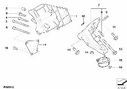 Suspension moteur diagram for BMW 5 Series E39 540i