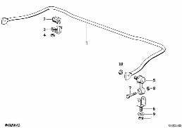 STABILIZER, FRONT diagram for BMW 3 Series E36 318i