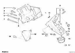 Suspension moteur diagram for BMW 7 Series E38 735iL