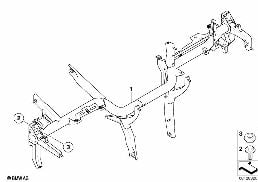 CARRIER INSTRUMENT PANEL diagram for BMW 5 Series E60 LCI 523Li
