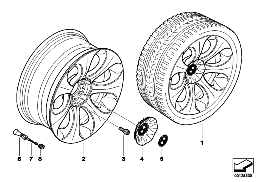 BMW LA wheel, ellipsoid styling 121