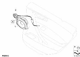 Peças individ. sistema HiFi porta tras. diagram for BMW X3 E83 2.0i