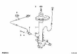 Montante mollegg.anter./amortizzatore diagram for BMW 5 Series E34 540i